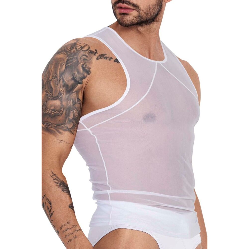 S-M-L  Clever White Belial Cool Mesh Tank Top